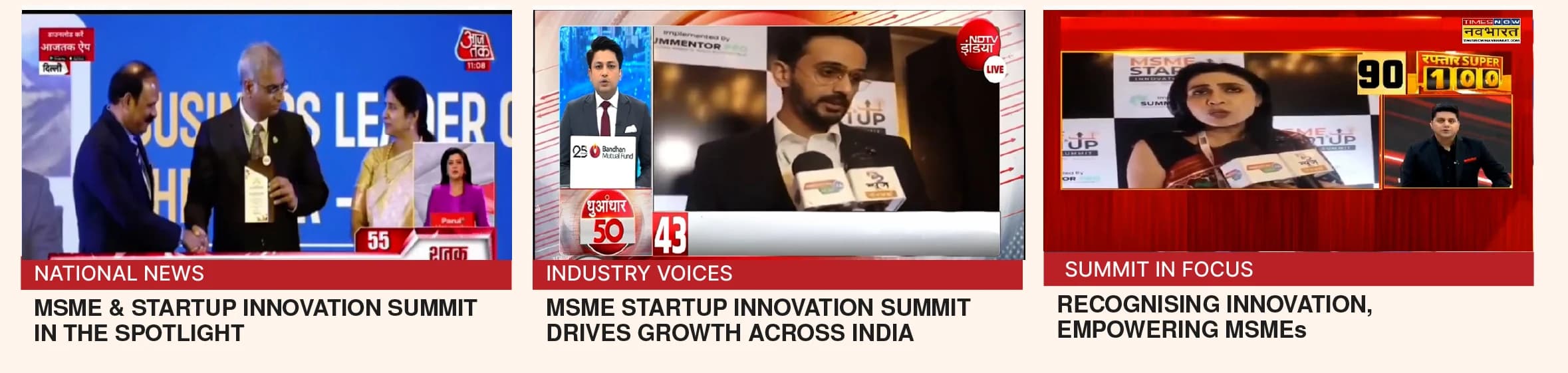 TV coverage: Aaj Tak, NDTV India and Times Now Navbharat.