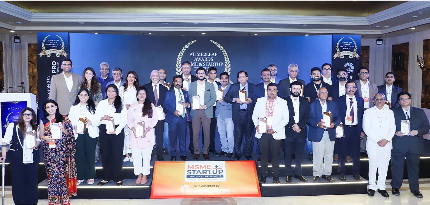 #Time2Leap Award winners on stage with the summit's leadership.